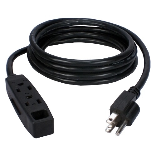 QVS 3-Outlets 3-Prong with 25ft Cord PC3PX-25