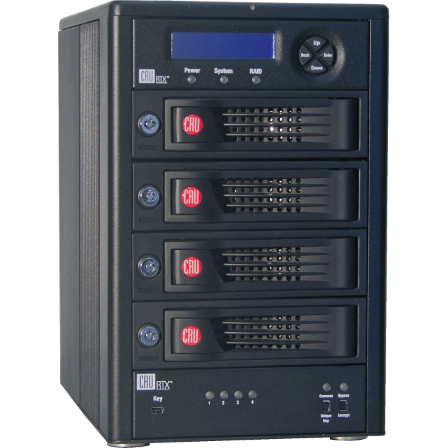 CRU Portable Four-bay Enclosure Featuring RAID and Encryption 35450-3138-2400 410-3QR