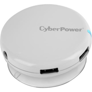 CyberPower USB 3.0 Superspeed Hub with 4 Ports and 3.6A AC Charger - White CPH430PW