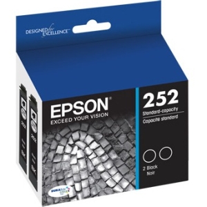 Epson Standard-Capacity Black Dual Pack Ink Cartridge T252120-D2 T252