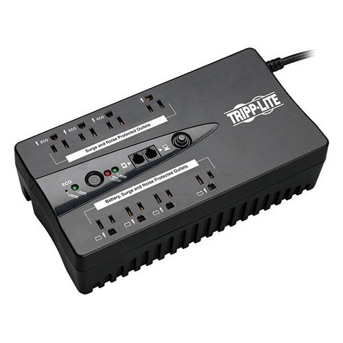 Tripp Lite Eco 650VA Energy-saving Standby 120V UPS with USB Port and Muted Alarm ECO650UPSM