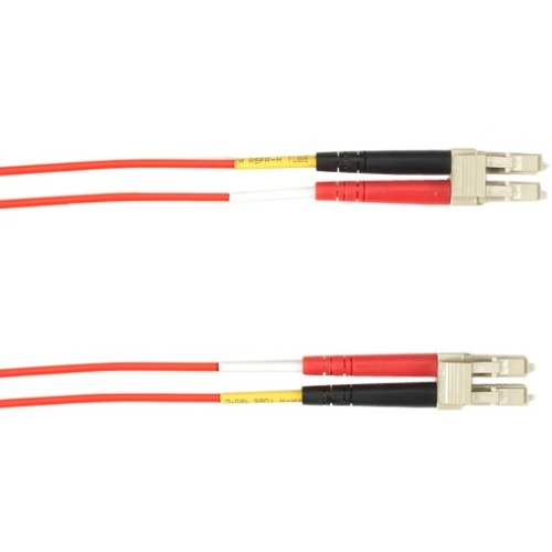 Black Box 3-m, LC-LC, 50-Micron, Multimode, Plenum, Red Fiber Optic Cable FOCMP50-003M-LCLC-RD