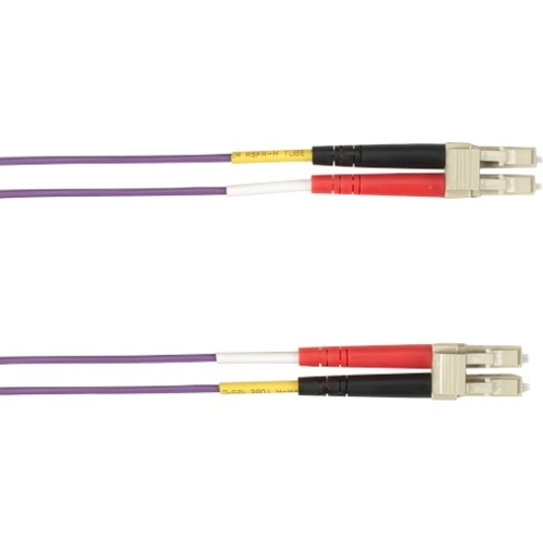 Black Box 5-m, LC-LC, 50-Micron, Multimode, Plenum, Violet Fiber Optic Cable FOCMP50-005M-LCLC-VT