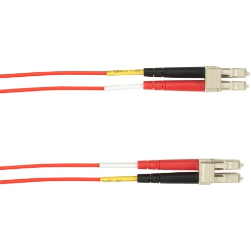 Black Box 5-m, LC-LC, 50-Micron, Multimode, Plenum, Red Fiber Optic Cable FOCMP50-005M-LCLC-RD