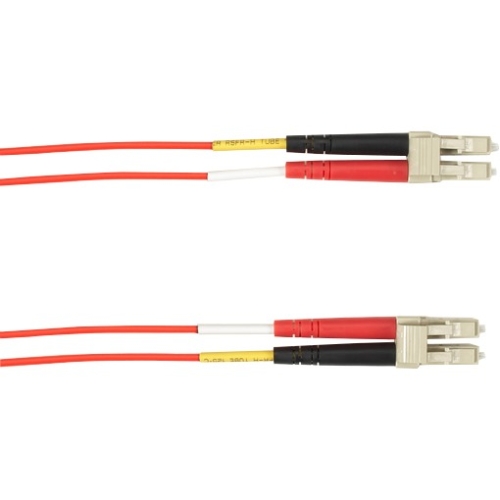 Black Box 5-m, LC-LC, 50-Micron, Multimode, Plenum, Red Fiber Optic Cable FOCMP50-005M-LCLC-RD