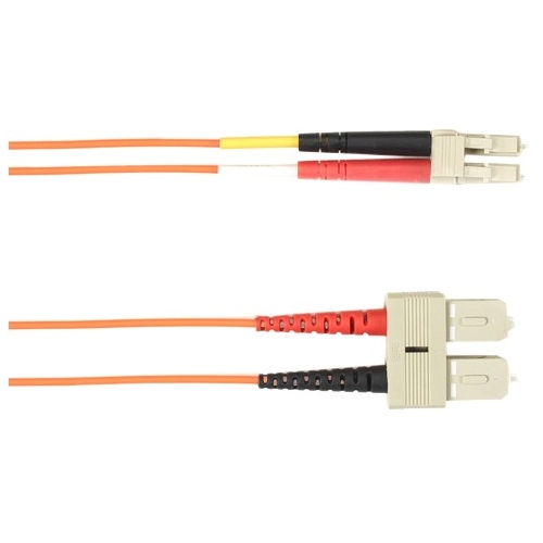 Black Box 8-m, SC-LC, 62.5-Micron, Multimode, Plenum, Orange Fiber Optic Cable FOCMP62-008M-SCLC-OR