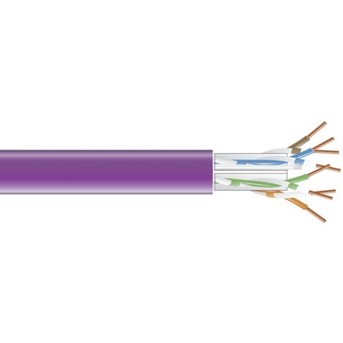 Black Box GigaTrue 550 CAT6, 550-MHz Solid Bulk Cable, PVC, Violet, 1000-ft. (304.8-m) EYN864A-PB-1000