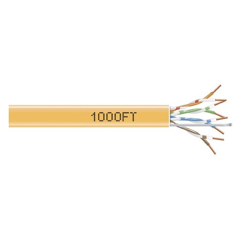 Black Box GigaTrue 550 CAT6, 550-MHz Solid Bulk Cable, 1000-ft. (304.8-m), PVC, Orange EYN866A-PB-1000