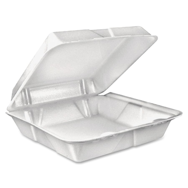 Dart Dart Large 1-Comprtmnt Carryout Foam Food Trays 90HT1R DCC90HT1R