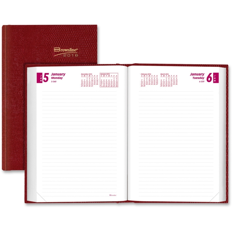 Brownline Brownline Untimed Daily Planner CB387RED REDCB387RED