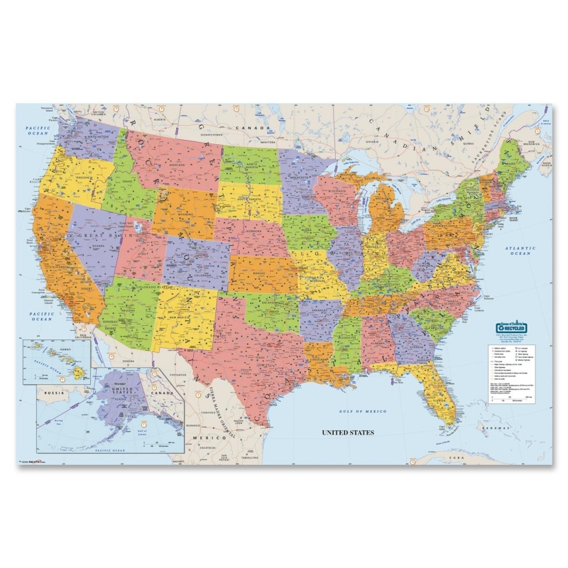 House of Doolittle Laminated U.S. Map 720 HOD720