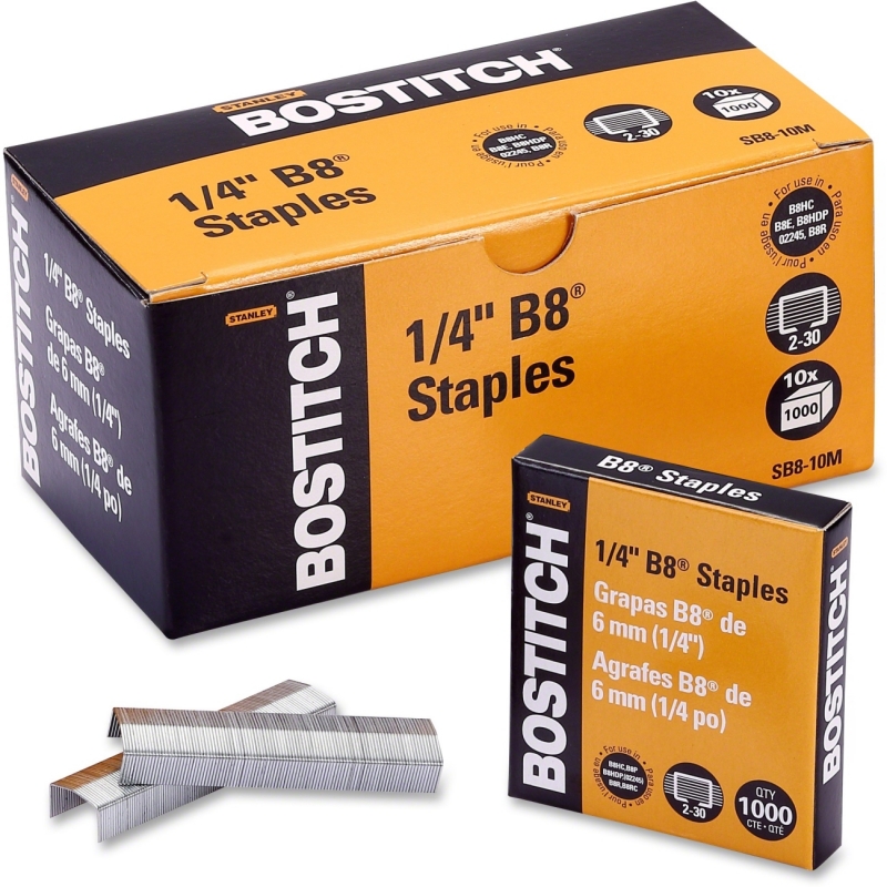 Bostitch B8 PowerCrown Premium Staples, Full-Strip SB8-10 BOSSB810M