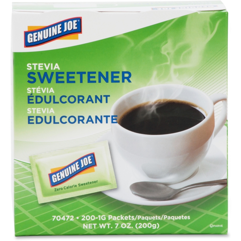 Genuine Joe Stevia Natural Sweetener Packets 70472 GJO70472