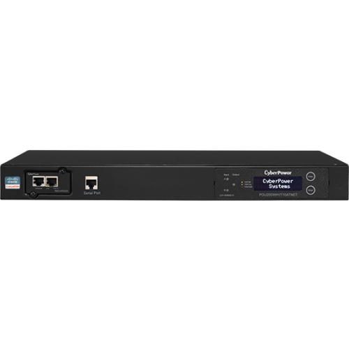 CyberPower Switched ATS PDU 200-240V 20A 1U 10-Outlets (2) L6-20P PDU20SWHVT10ATNET