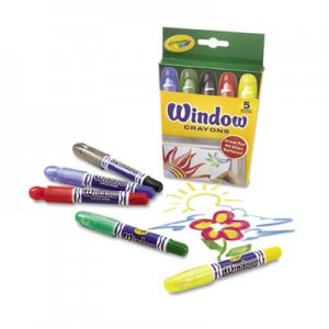 Crayola Washable Window Crayons, 5/Set CYO529765 529765