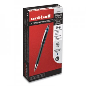 Uni-Ball Jetstream Retractable Ballpoint Pen, 1 mm, Blue-Black Ink, Black Barrel UBC1858845 1858845