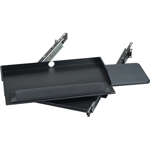 Black Box 19" Sliding Pivoting Keyboard Tray with Mouse Tray RM385