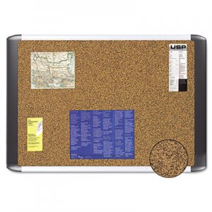 MasterVision Tech Cork Board, 48x72 Silver/Black Frame BVCMVI270501 MVI270501