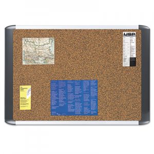 MasterVision Tech Cork Board, 24x36, Silver/Black Frame BVCMVI030501 MVI030501