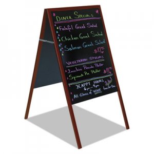 MasterVision Magnetic Wet Erase Board, 27x34, Black, Cherry Wood Frame BVCDKT30505052 DKT30505052