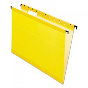 Pendaflex SureHook Hanging Folders, Letter Size, 1/5-Cut Tab, Yellow, 20/Box PFX615215YEL 6152 1/5 YEL