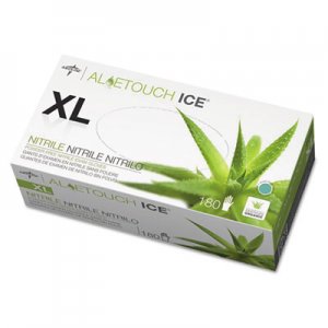 Medline Aloetouch Ice Nitrile Exam Gloves, X-Large, Green, 180/Box MIIMDS195287 MDS195287