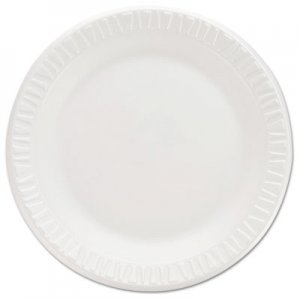 Dart Non-Laminated Foam Dinnerware, Plates, 7"Diameter, White,125/Pack,8/Carton DCC7PWCR 7PWCR