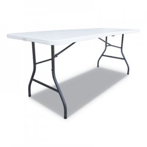 Alera Fold-in-Half Resin Folding Table, 72w x 29.63d x 29.25h, White ALEFR72H