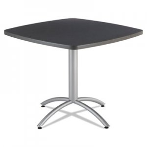 Iceberg CafAWorks Table, 36w x 36d x 30h, Graphite Granite/Silver ICE65618 65618