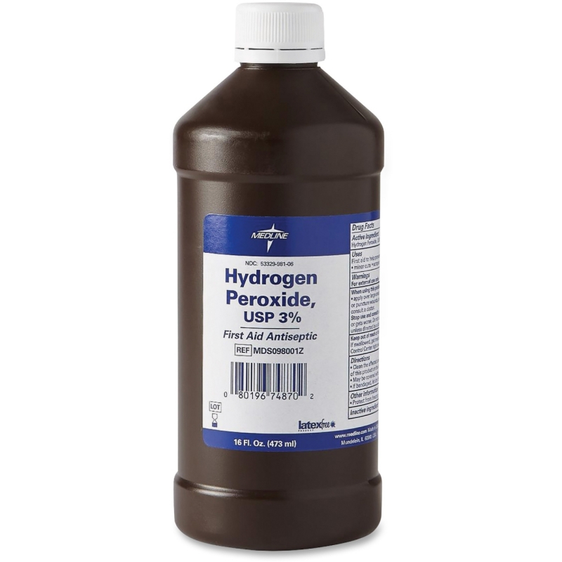 Medline 3 Percent USP Hydrogen Peroxide MDS098001Z MIIMDS098001Z