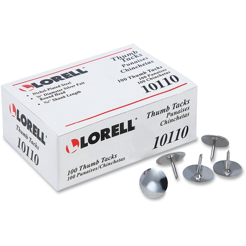 Lorell 5/16" Steel Thumb Tacks 10110 LLR10110
