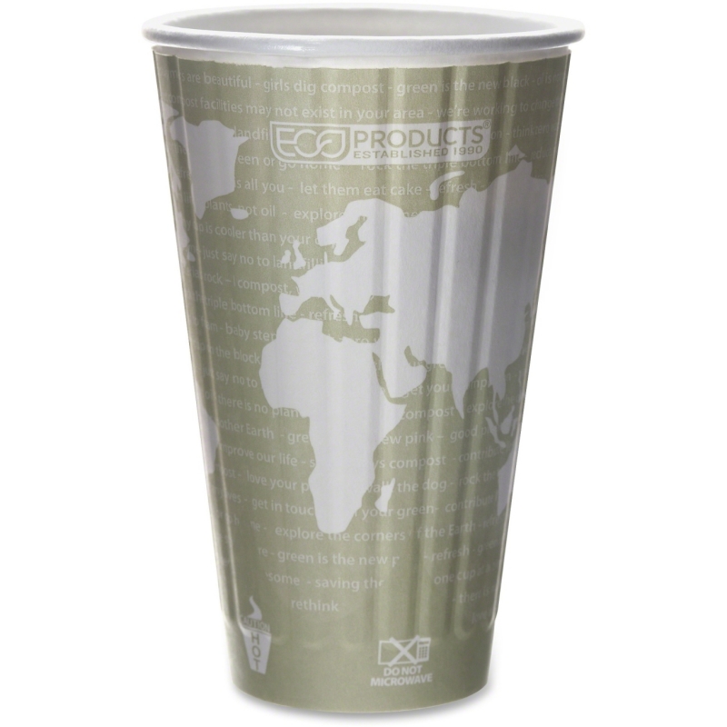 Eco-Products Eco-Products World Art Insulated Hot Cups EPBNHC16WD ECOEPBNHC16WD