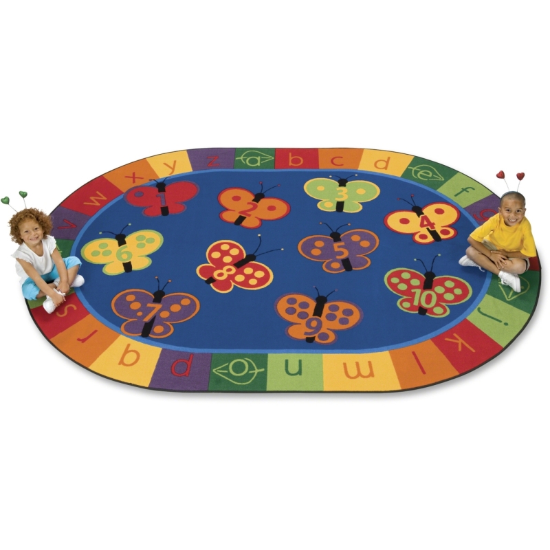 Carpets for Kids 123 ABC Butterfly Fun Oval Rug 3503 CPT3503