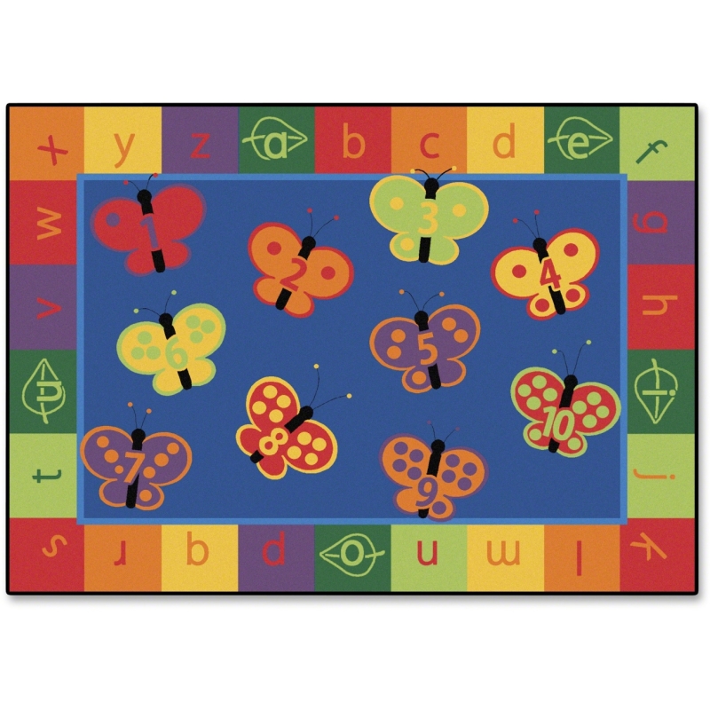 Carpets for Kids 123 ABC Butterfly Fun Rectangle Rug 3513 CPT3513