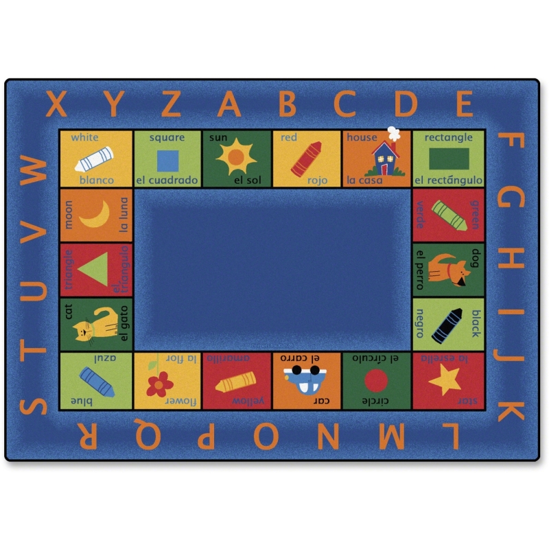 Carpets for Kids Bilingual Colorful Rectangle Rug 9500 CPT9500