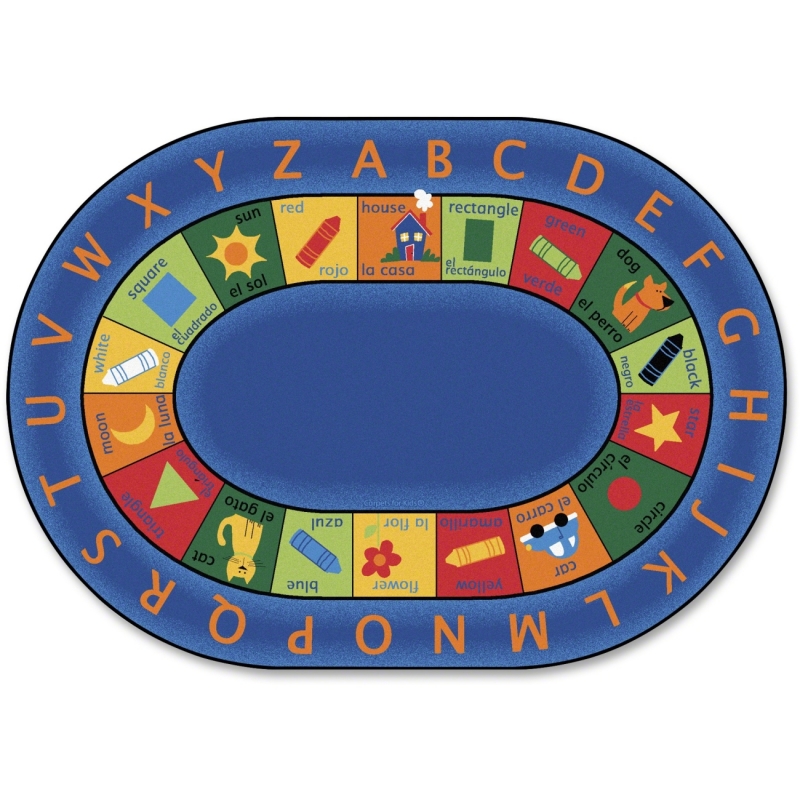 Carpets for Kids Bilingual Early Learning Oval Rug 9506 CPT9506