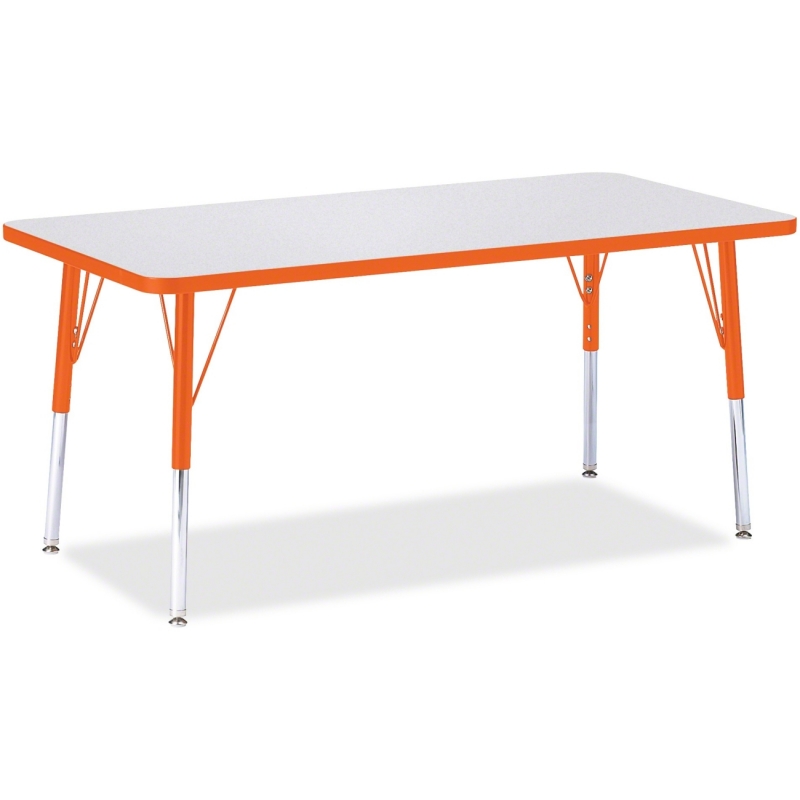 Jonti-Craft Orange Edge Rectangle Table 6408114 JNT6408114