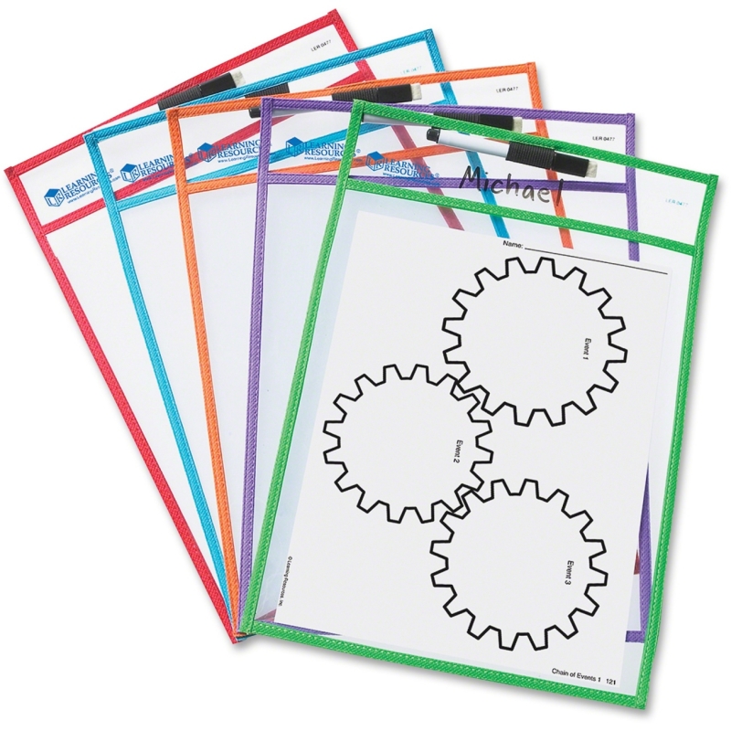 Learning Resources Write-and-wipe Pockets LER0477 LRNLER0477
