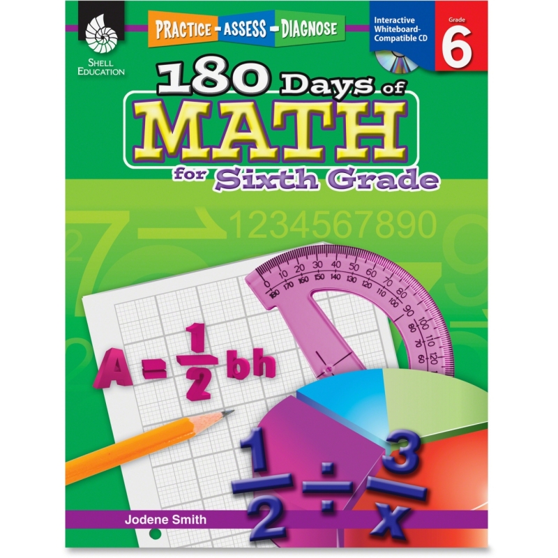 Shell Practice, Assess, Diagnose: 180 Days of Math for Sixth Grade 50802 SHL50802