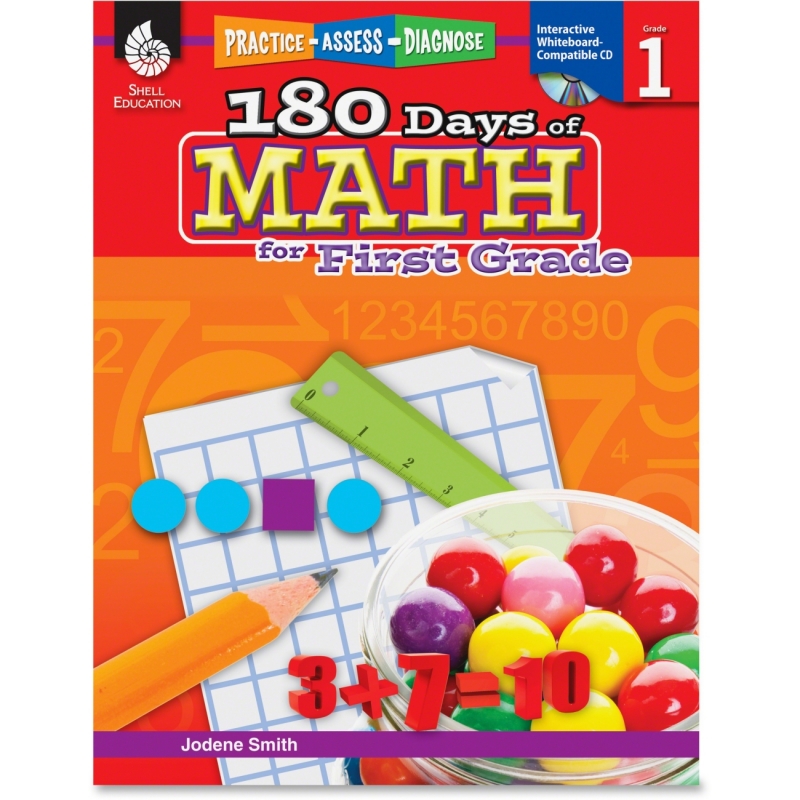 Shell Practice, Assess, Diagnose: 180 Days of Math for First Grade 50804 SHL50804