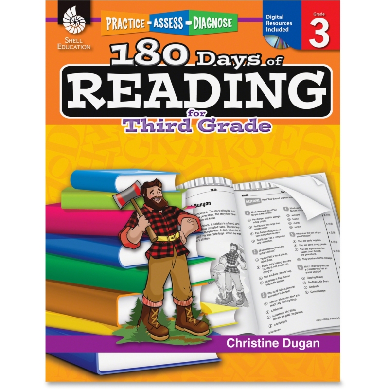 Shell Practice, Assess, Diagnose: 180 Days of Reading for Third Grade 50924 SHL50924