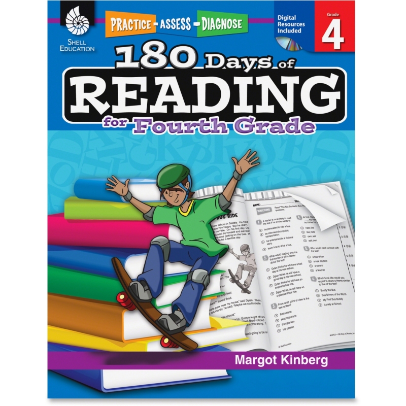 Shell Practice, Assess, Diagnose: 180 Days of Reading for Fourth Grade 50925 SHL50925