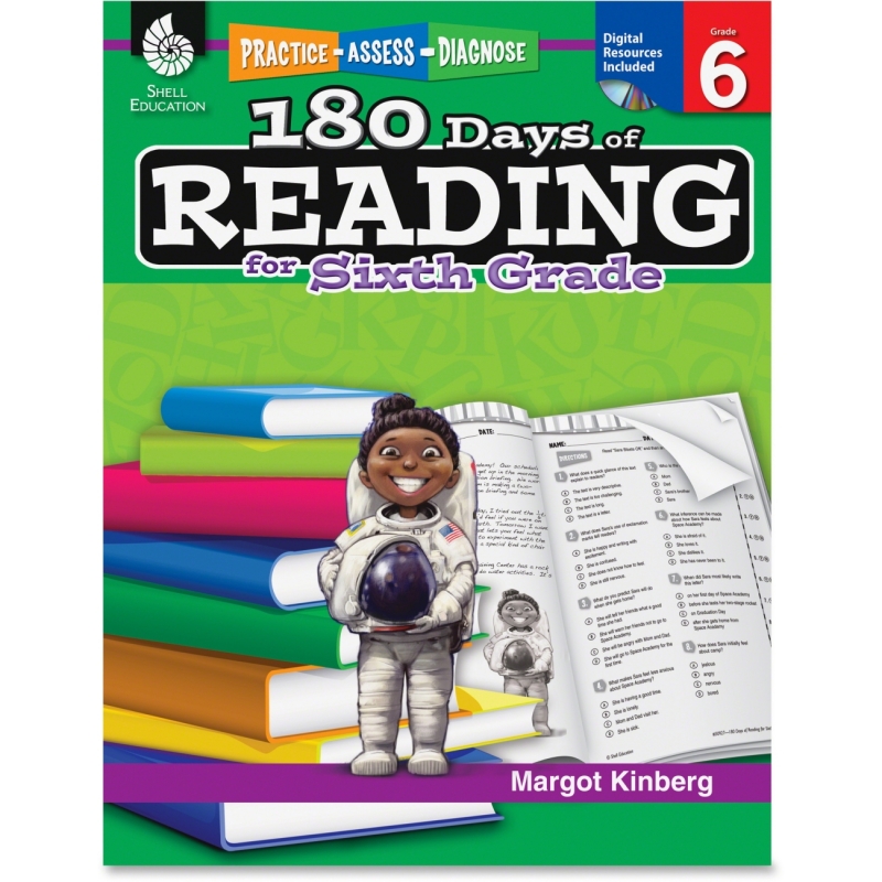 Shell Practice, Assess, Diagnose: 180 Days of Reading for Sixth Grade 50927 SHL50927