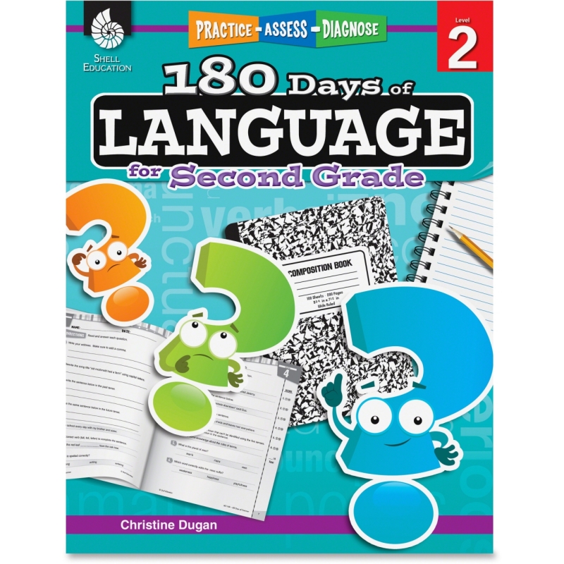 Shell Practice, Assess, Diagnose: 180 Days of Language for Second Grade 51167 SHL51167