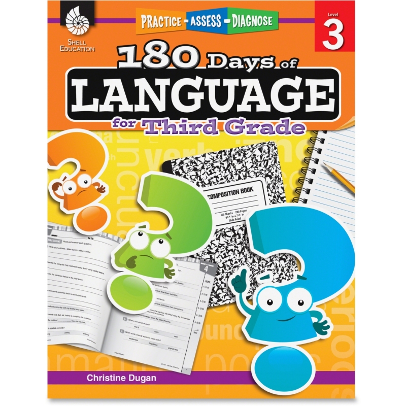 Shell Practice, Assess, Diagnose: 180 Days of Language for Third Grade 51168 SHL51168