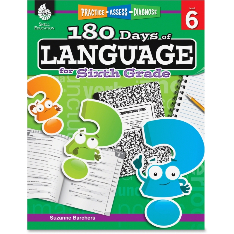 Shell Practice, Assess, Diagnose: 180 Days of Language for Sixth Grade 51171 SHL51171