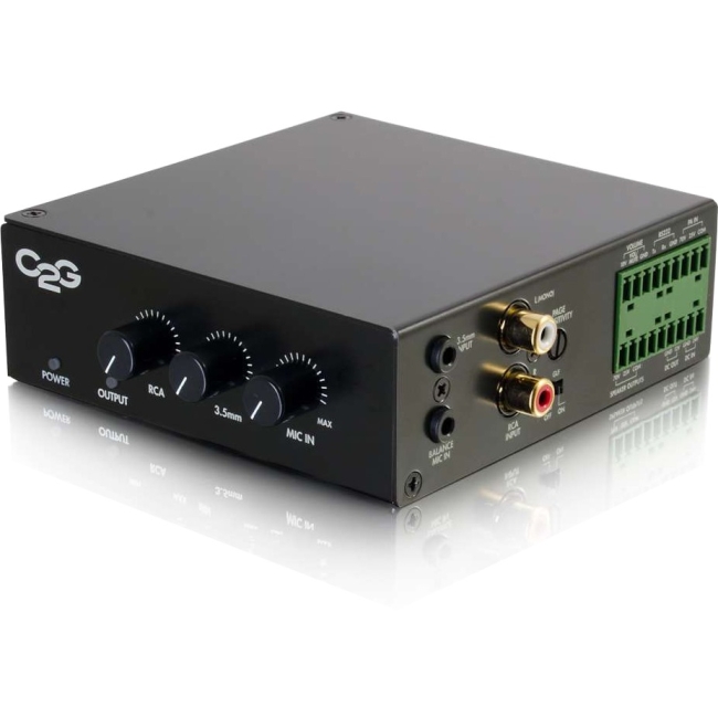 C2G 25/70V 50W Audio Amplifier - Plenum Rated 40881