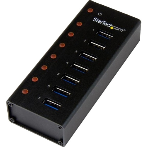 StarTech.com 7 Port USB 3.0 Hub - Desktop or Wall-mountable Metal Enclosure ST7300U3M