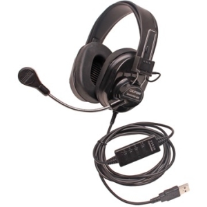 Califone Deluxe Multimedia Stereo Headsets w/Mic, USB Via Ergoguys 3066USB-BK