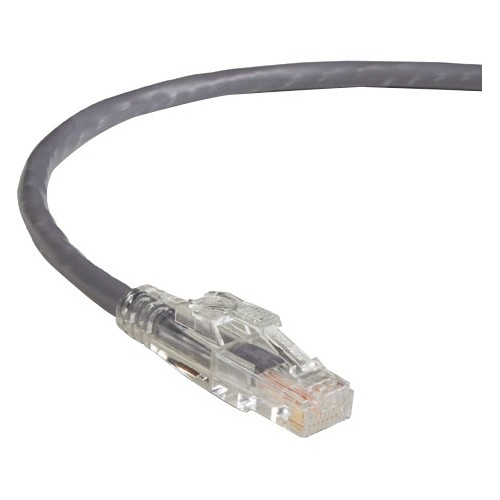 Black Box GigaBase 3 CAT5e 350-MHz Lockable Patch Cable (UTP), Gray, 3-ft. (0.9-m) C5EPC70-GY-03